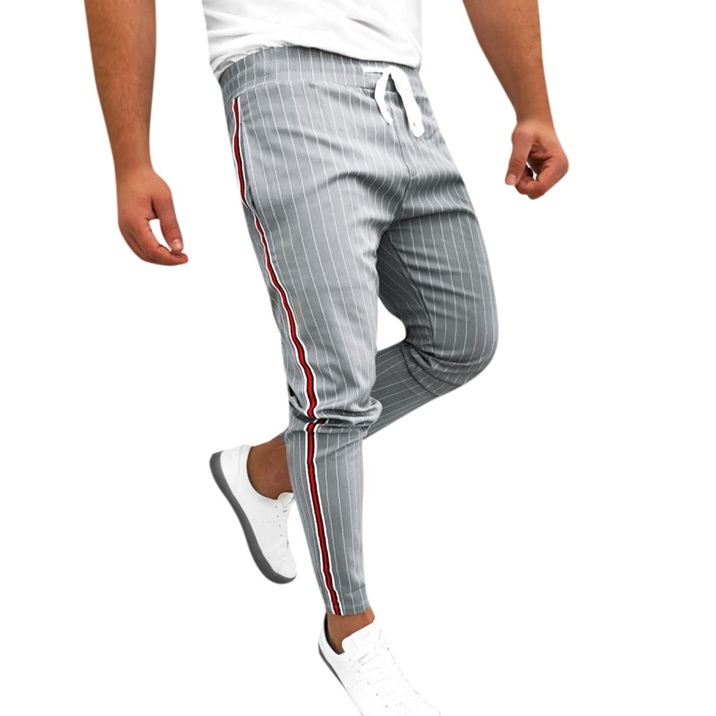 mens joggers stripe