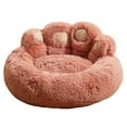 thumbnail image 5 of Frogued Pet Nest Paw-Shaped Pet Bed Warm Comfortable Anti-Slip Fluffy Plush Cat Dog Sleeping Nest Pet Supplies Pink,50cm, 5 of 9