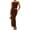 Dark Brown, variant on Women's Asymmetrical Cutout Sleeveless Dress with Twisted Stretch Detail Machine Wash 95% polyester 5% spandex Imported