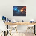 thumbnail image 5 of Lsque Red And Blue Fire Dragon C Print Wall Art – Decorative Picture for Living Room, Bedroom, and Office (Horizontal), 5 of 6