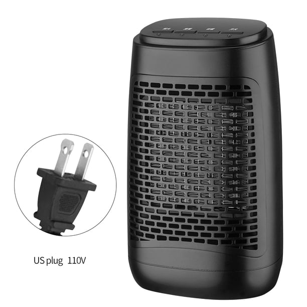 Calentador interior Baño Calefacción rápida Ventilador de aire caliente Ventilador eléctrico de cerámica para oficina en casa, enchufe de EE. UU. Inevent HA001070-02B