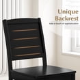 thumbnail image 6 of Giantex Wooden Dining Chair Set of 2, Rubber Wood Leg Armless Kitchen Chairs,  Farmhouse Diner Chairs, Black, 6 of 6