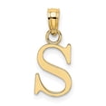 thumbnail image 1 of Diamond2Deal 14K Yellow Gold Letter S Initial Pendant for Women, 1 of 6