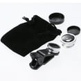 thumbnail image 2 of 3 in 1 Phone Camera 0.67 Macro Lens 180 Degree Fisheye Clip-On Professional for Other Smartphones (Silver), 2 of 6