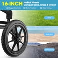 thumbnail image 2 of GanFindX Heavy Duty Kayak Cart Canoe Trolley with Solid Foam Wheels, Foldable Kayak Carrier Dolly with Upright Crossbar & Tie Down Straps for Kayak, Canoe, Paddle Board Transport, 2 of 9