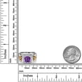 thumbnail image 6 of Gem Stone King Men's 925 Silver and 10K Yellow Gold Purple Amethyst and White Lab Grown Diamond Ring (2.36 Cttw, Gemstone Birthstone) | Size 13, 6 of 6