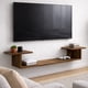 thumbnail image 2 of Repisa Flotante Tv Sala Elegante Minimalista 110cm Resistente Cafe, 2 of 6