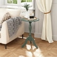 thumbnail image 5 of HLR Round Small End Table, Wooden Pedestal Side Coffee Table,  Vintage Accent Nightstand for Living Room,  Entryway,  Green, 5 of 6