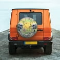 thumbnail image 6 of Salouo Flower Butterfly Skull Couple Print Spare Tire Cover 14-17 inch Spare Tire Protector Universal Tough Tire Wheel Cover for Trailer SUV and Truck-15 inch, 6 of 6