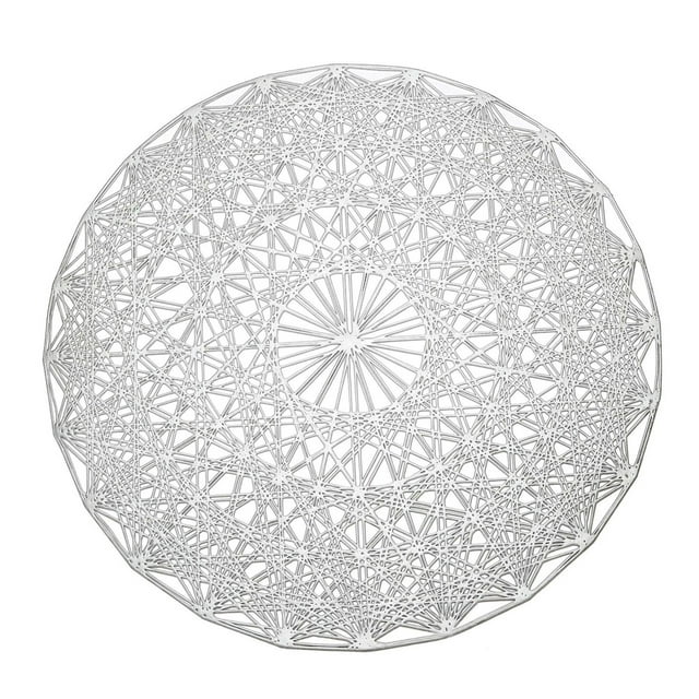 SAYOO , mantel Individual redondo de PVC, mantel de mesa, almohadillas con patrón de hexagrama para el hogar, almohadilla de aislamiento térmico hue alfombrillas para decoración del hogar SAYOO Moderno diseño moderno