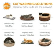 سرير قطط مدفأ داخلي من K&H Pet Products باللون الموكا/البني الفاتح مقاس 16 بوصة