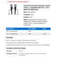 thumbnail image 2 of Front Strut Coil Spring Sway Bar Link Kit 4 Piece - Compatible with 2012 - 2015 BMW 335i RWD Sedan 2013 2014, 2 of 2