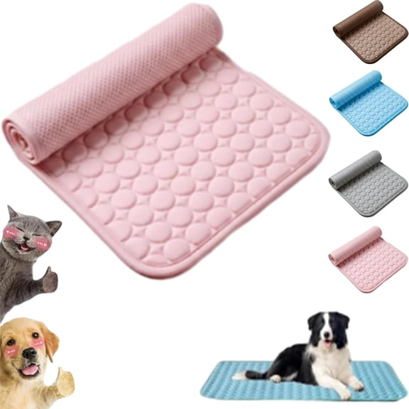 Cat Cooling Mat, Self Cooling Pet Mat for Cats and Dogs, Washable Ice Silk Cooling Pad, Foldable Portable Summer Pet Bed Mat for Crates, Sofa, Floor and Travel