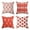 Ikat Trail Tangerine, variant on · REDEARTH · Printed Throw Pillow Cushion Covers-Woven Decorative Farmhouse Cases Set for Couch, Sofa, Bed, Chair, Dining, Patio, Outdoor, car; 100% Cotton (18x18; Tangerine1) Pack of 4