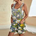 thumbnail image 2 of Amzcrzy Jumpsuits for Women Casual Summer Floral Shorts Overalls Jumpsuit Button Up Comfy Rompers Sleeveless Jumpers with Pockets S-3XL, 2 of 5