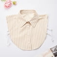 thumbnail image 2 of Red Christmas Striped Detachable Half High Collar Shirt Accessory for Holiday Fashion, 2 of 7