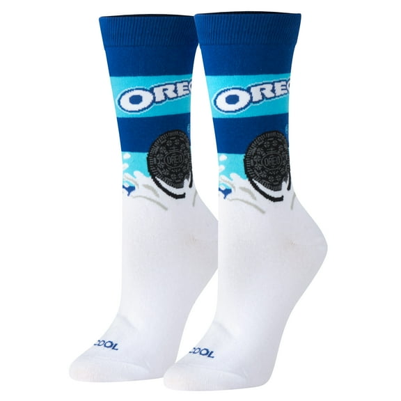 Cool Socks Novelty Crew Socks Women's Oreo Cookies Dunk, Graphic Print, Large