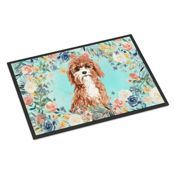Carolines Treasures CK3428MAT Cavapoo Door Mat Indoor Rug or Outdoor Welcome Mat 18x27 Doormat 27"L x 18"W multicolor