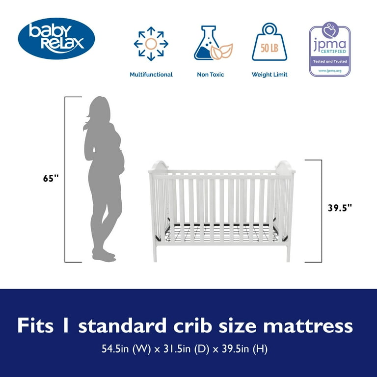 Baby Relax Adele 3 in 1 Convertible Crib White Walmart
