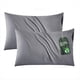 thumbnail image 1 of Fundas de Almohada King Size Bedsure con Cierre, Rayón de Bambú Gris Oscuro x2, 1 of 9