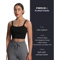 thumbnail image 3 of Bra Aoxjox Twist Back Sports Crop Tank Black Medium, 3 of 6