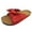 Red, variant on Anuirheih Slip on Sandals Women,Women Fashion Bow Tie Flat Thick Bottom Heel Sandals Slipper Beach Shoes(Red)