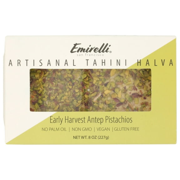 Pack of 6 Emirelli Halva Tahini Pistachio 8 oz