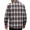 thumbnail image 4 of Men's Casual Long Sleeve Button-Down Shirt with Checkered Pattern and Chest Pockets, 4 of 9