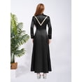 thumbnail image 6 of Oyolan Women Cleric Robe Clergy Priest Gown Church Pastor Minister Pulpit Cassock Liturgical Vestment Black 3XL, 6 of 7