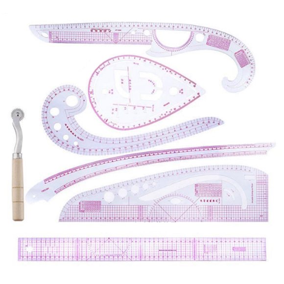 Sewing Ruler Set, Flexibility Curve Ruler Set for Clothing