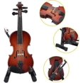 thumbnail image 5 of Miniature Violin, Wooden Mini Violin Model With Stand For Musician Home Office Shop Decoration Gift, 5 of 5