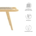 thumbnail image 6 of Modway Saoirse 17.5" Woven Rope & Wood Bench with Foot Pads in Natural, 6 of 8