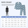 thumbnail image 4 of Naloa Daisies Flowers Men’s Pajamas Set - Long Sleeve Button Down Sleep Shirt and Pajama Bottoms Sleepwear Set-XX-Large, 4 of 7