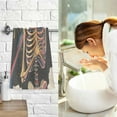 thumbnail image 7 of Yayeee 2 Pack Hand Towels for Bathroom 100% Cotton 16" x 28" Soft Absorbent Kitchen Towel, Colorful Skeleton Sun, 7 of 7