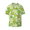 thumbnail image 3 of Goofa Kiwi Lemon Printed Men's Casual Short-sleeved Shirt,Lightweight Breathable Button-down,Summer Casual men's top,Versatile Fashion shirt-4X-Large, 3 of 7