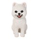 thumbnail image 5 of Figura de perro Pomerania, adorno artesanal, linda, tallada, portátil, para coche, decoración de cachorro Blanco, 5 of 9