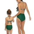 thumbnail image 6 of GYRATEDREAM Daughter Mommy Matching Two Pieces Bikini Set Ruffle Bathing Suit Floral Halter Swimsuit, 6 of 9