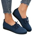 thumbnail image 3 of Sngxgn Women’s Ballet Flat Flats Shoes Comfortable Slip On Dress Shoes(Blue,37), 3 of 8