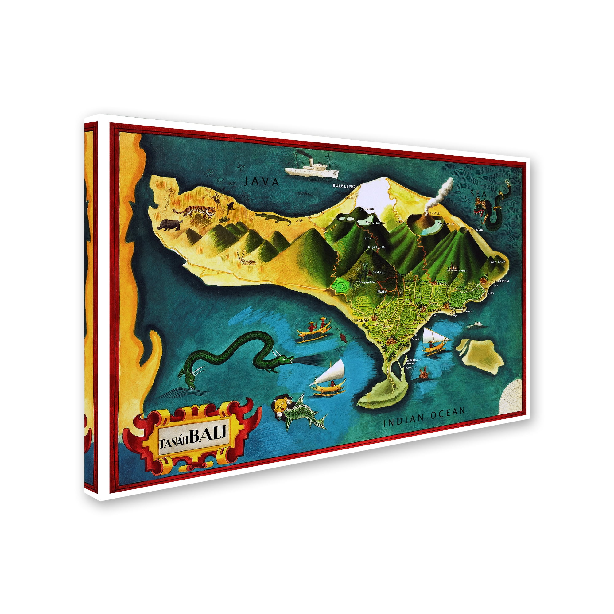 Trademark Fine Art 'Bali Province Of Indonesia' Canvas Art by Vintage Lavoie