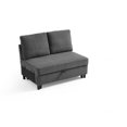 thumbnail image 7 of CHIC HOUSE Middle Module for Modular Sectional Sofa Corduroy Double Seater with Pull Out Bed,Gray, 7 of 7