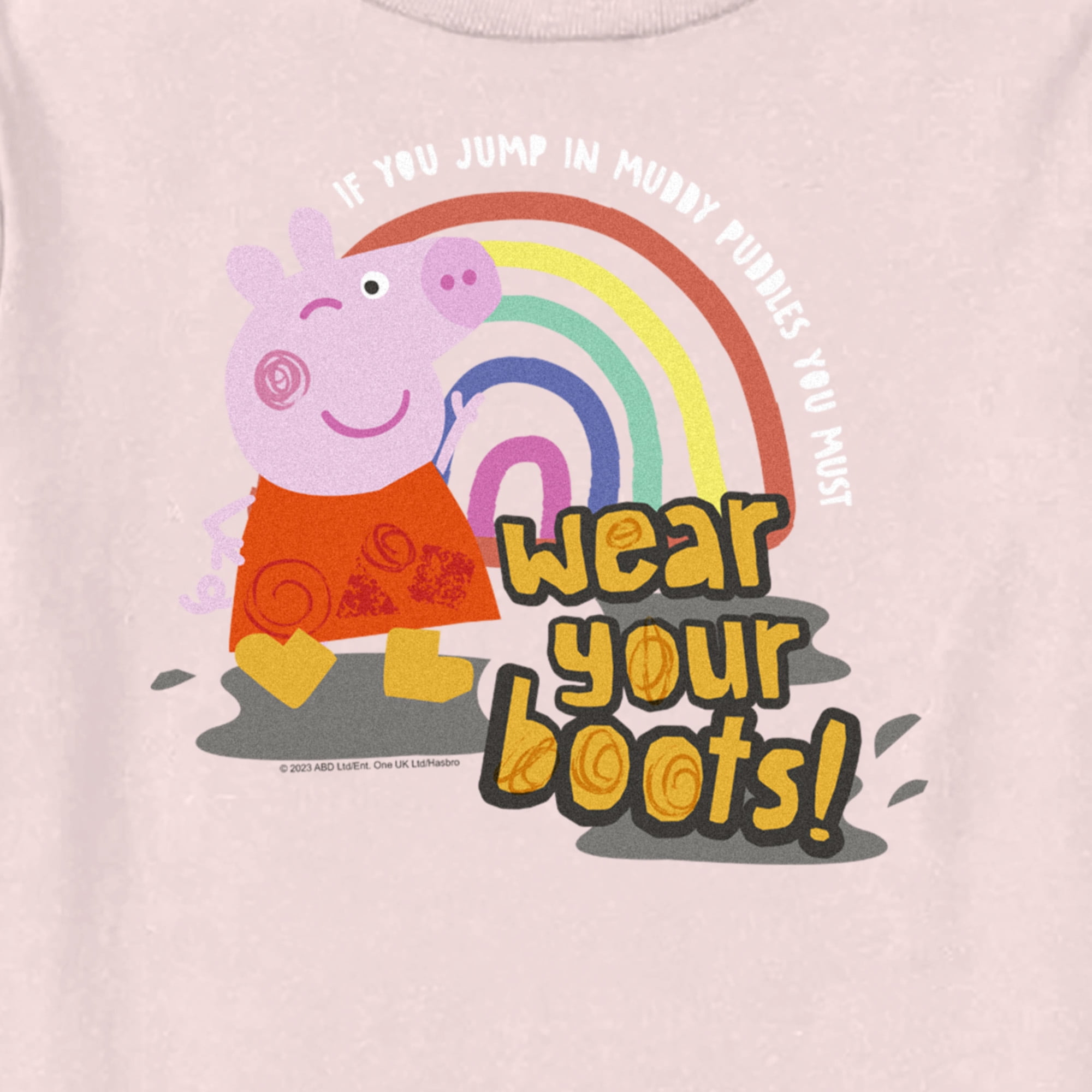 Toddler s Peppa Pig Wear Your Boots Graphic Tee Light Pink 2T