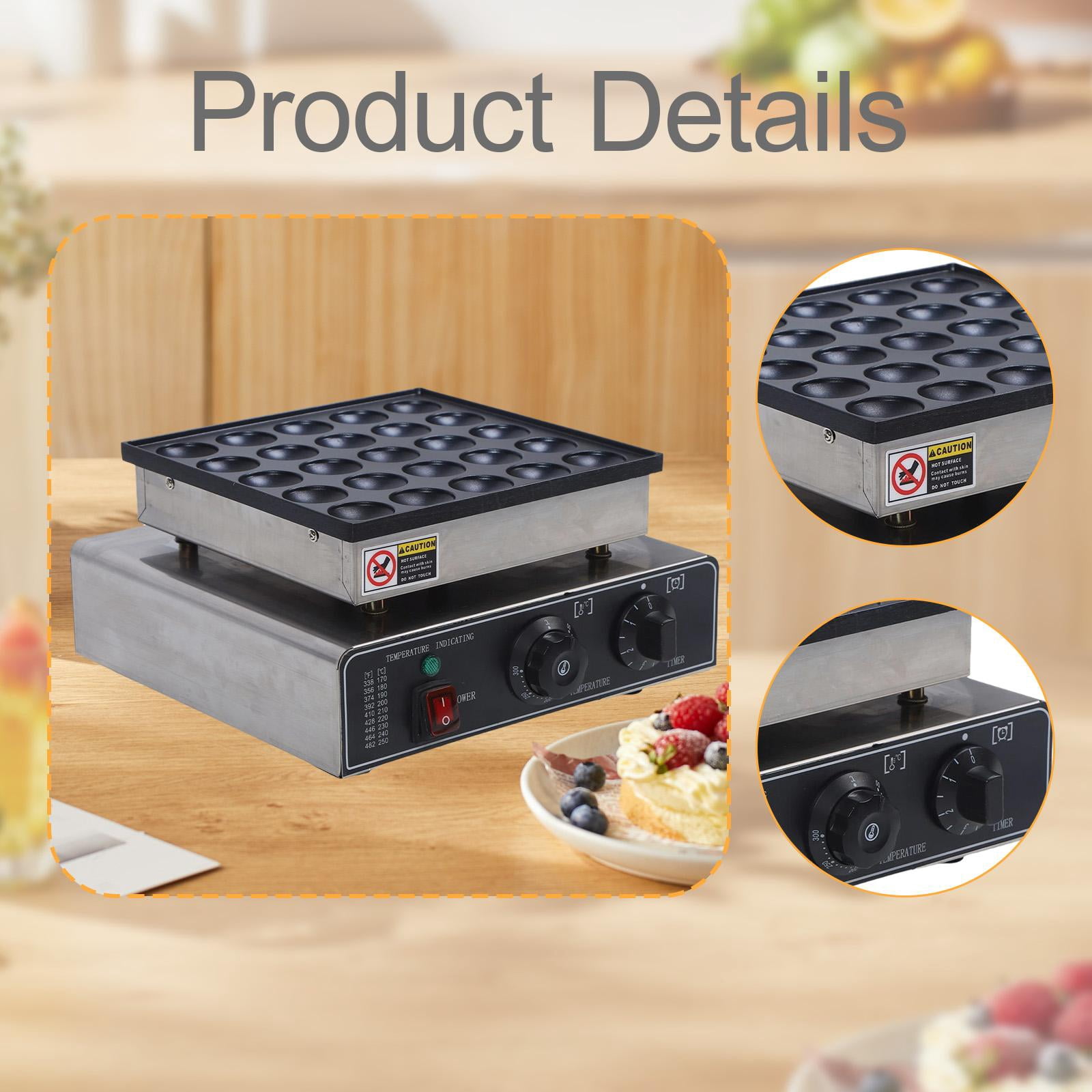 CoudarTitie Cupcake Machine Household Compact Waffle Maker for Holidays Birthdays Snacks