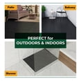 thumbnail image 4 of 60-Piece Interlocking Plastic Deck Flooring Tiles, Waterproof Textured Floor Covering for Patio or Balcony, Black, 4 of 10