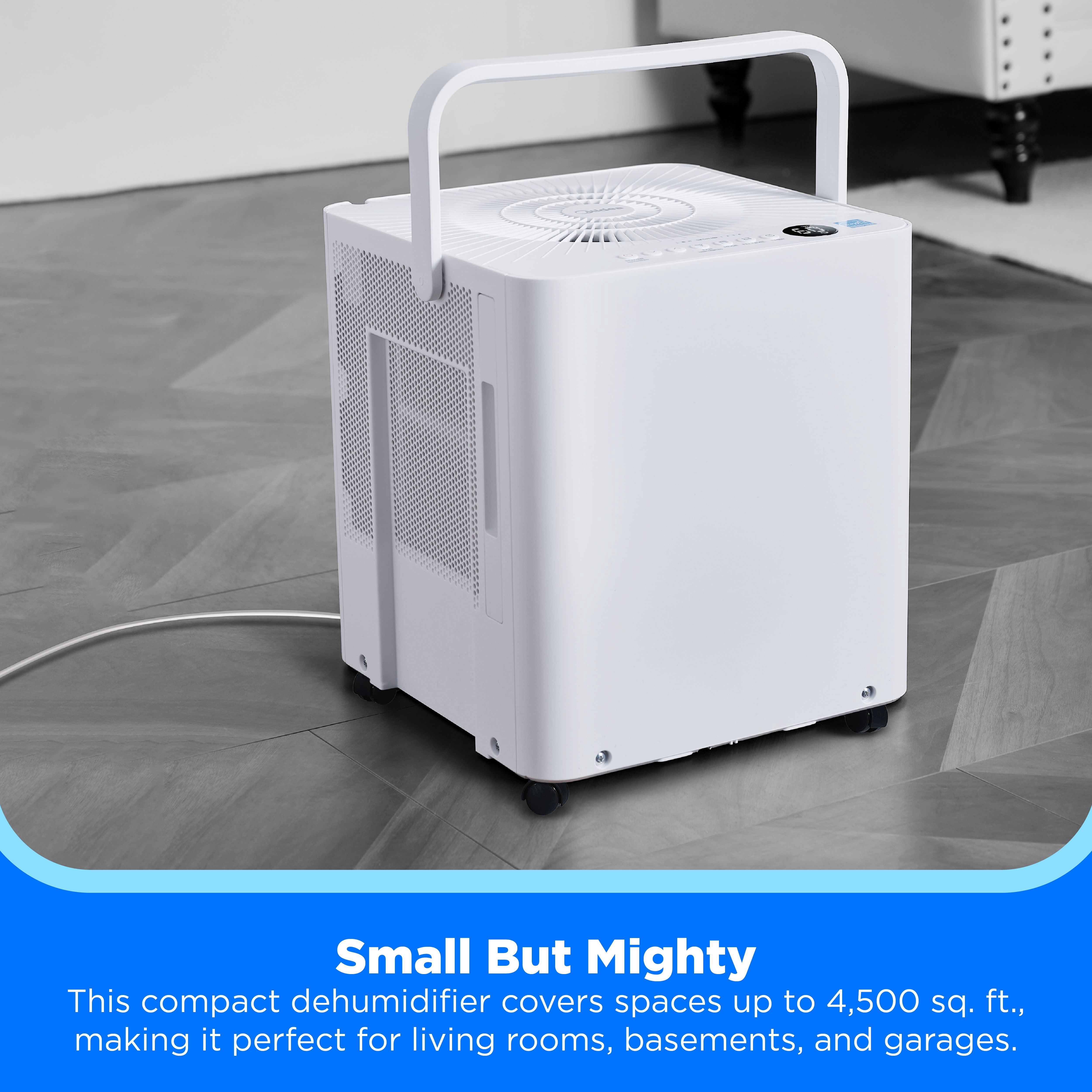 Midea Midea Cube 50 Pints 4500 Sq Ft Dehumidifier in White - Bucket Full Indicator
