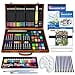 thumbnail image 3 of Shuttle Art 118 Piece Deluxe Art Set, Art Supplies in Wooden Case, Painting Drawing Art Kit with Acrylic Paint Pencils Oil Pastels Watercolor Cakes Coloring Book Watercolor Sketch Pad for Kids Adults, 3 of 4