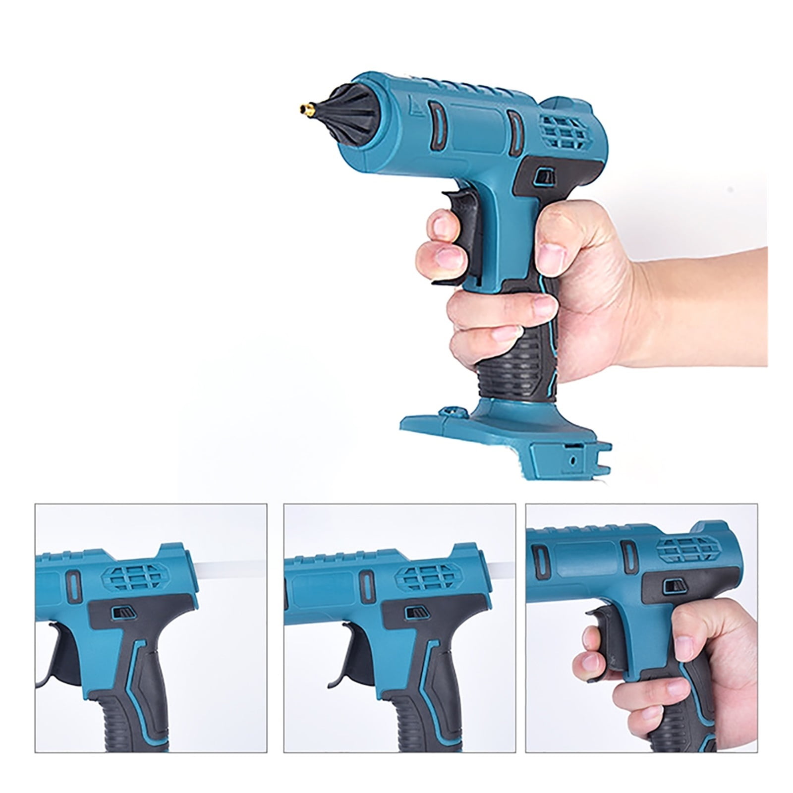 80W Cordless Electric Glue Gun 18V Battery DIY Hot Melt Welding Hot Air Gun Anti-scald Nozzle For Home DIY, Christmas Gifts, Crafts ,Effortless Crafting