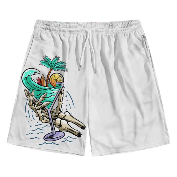Hombres y mujeres Cinco puntos Deportes transpirables Surf Impresión 3D Playa Vacaciones Playa Pantalones cortos Bañadores Fridja fhjkhfk461486