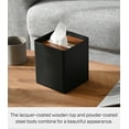 thumbnail image 5 of Yamazaki Home Tissue Box Cover - Square, Walnut, Steel, Lid, No Assembly, 5 of 7