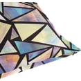 thumbnail image 7 of GZHJMY Soft Smooth Skin-Friendly Throw Pillow Cover without Pillow Case16"x16"Shrink-Resistant Breathable Hidden Zipper Opening, Sofa Bed Office Farmhouse Room Easy to Disassemble|Iridescent Triangl, 7 of 7