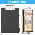 thumbnail image 3 of Nursing Clipboard Foldable Clipboard Medical: Nursing Edition Cheat Sheets 3 Layers Foldable Clipboard Nursing Pocket Size Profile Clip Nurse Clipboard Notepad for Students and Doctors(Black), 3 of 7